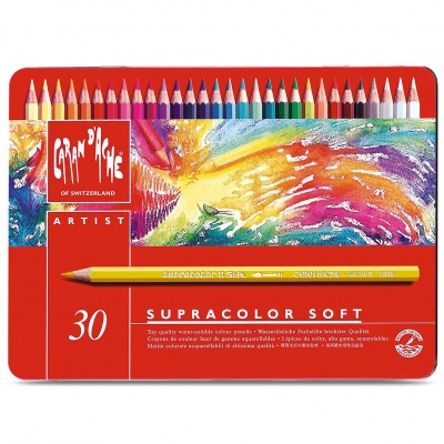 Caixa Metálica 30 lápis SupracolorII CaranDache