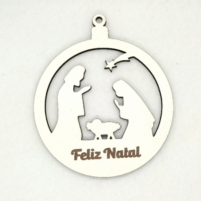 Bola de Natal com Presépio