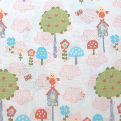 Árvores de fruto e passarinhos