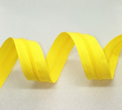 Fecho Zipper Malha 3 Amarelo Vivo