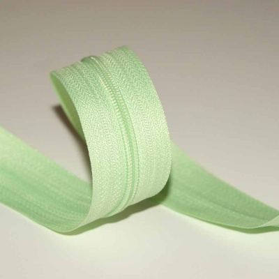 Fecho Zipper Malha 3 verde água