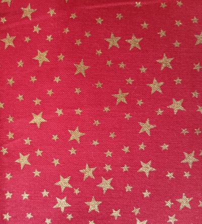Estrelas douradas fundo vermelho