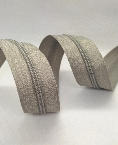 Fecho Zipper Malha 3 Cinza