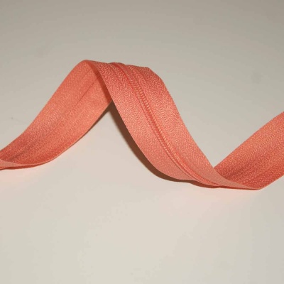 Fecho Zipper Malha 3 salmão