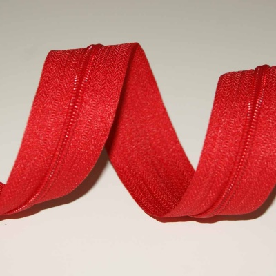 Fecho Zipper Malha 3 vermelho