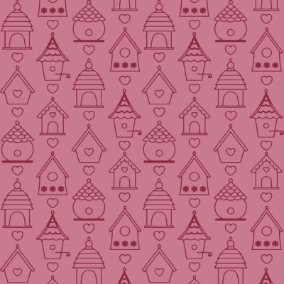 Contorno de casinhas rosa