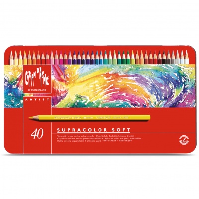 Caixa Metálica 40 lápis SupracolorII CaranDache
