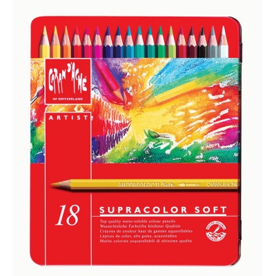 Caixa Metálica 18 lápis SupracolorII CaranDache