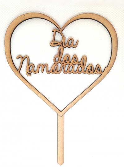 Topo de bolo "Dia dos Namorados"