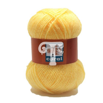Cor 218 - Lã Coral Amarelo Suave
