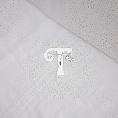 Quadrados de Linho | Ajur | Floral Branco