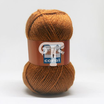 Cor 231 - Lã Coral Castanho Suave