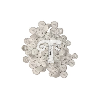 Botões de pressão transparentes de vários tamanhos