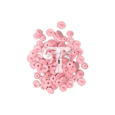 Conjunto de botões de pressão plásticos cor de rosa