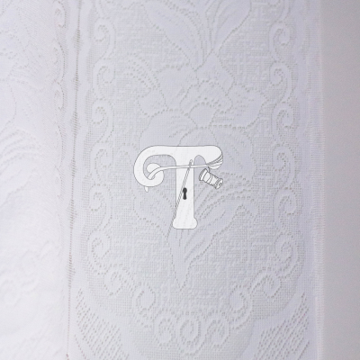 Cortinado Renda floral