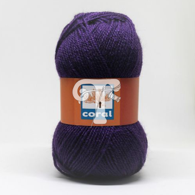 Cor 262 - Lã Coral Roxo Escuro