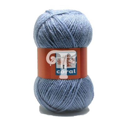 Cor 209 - Lã Coral Azul Cinza