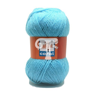 Cor 214 - Lã Coral Azul Vivo