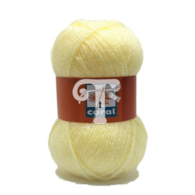 Cor 217 - Lã Coral Amarelo Claro