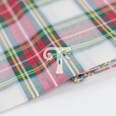 Loneta - Natal Quadriculado Branco