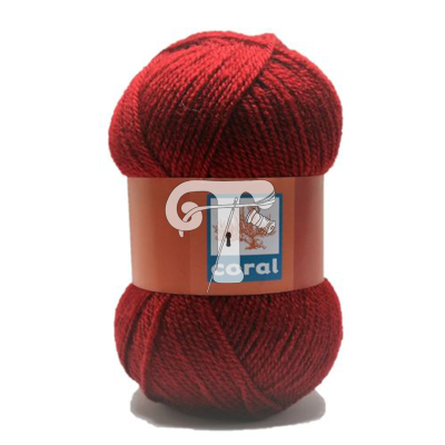 Cor 223 - Lã Coral Vermelho Escuro