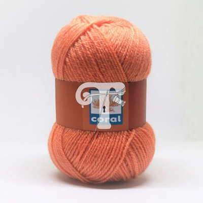 Cor 243 - Lã Coral Salmão Escuro
