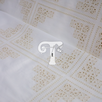 Quadrados de Linho | Ajur | Floral Creme