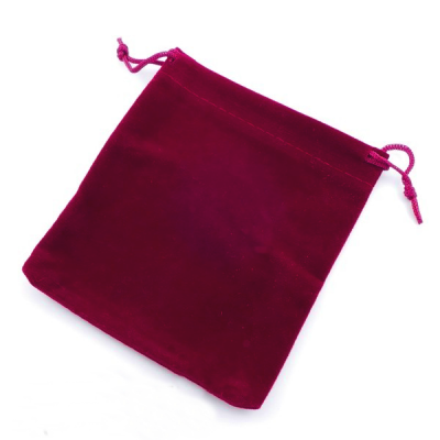 Bolsa Pequena de Veludo Bordeaux