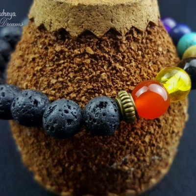 Pulseira Vulcânica 7 Chakras