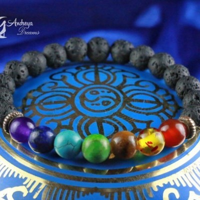 Pulseira Vulcânica 7 Chakras