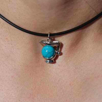 Colar Com Pedra e Signo do Zodíaco Colar Com Pedra e Signo do Zodíaco