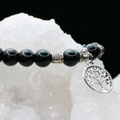 Pulseira Ónix com Árvore da Vida Pulseira Ónix com Árvore da Vida