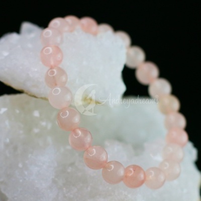 Pulseira Quartzo Rosa 8mm