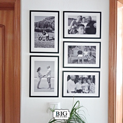 Quadro personalizado com simulação visual de passepartout e moldura