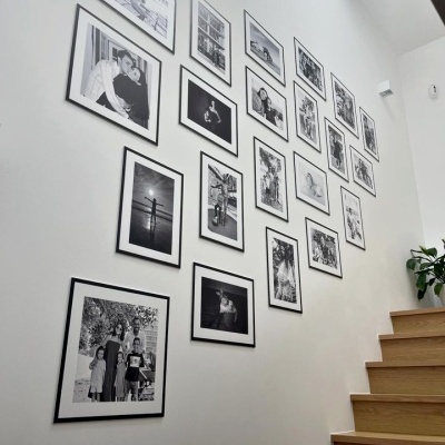 Quadro personalizado com simulação visual de passepartout e moldura