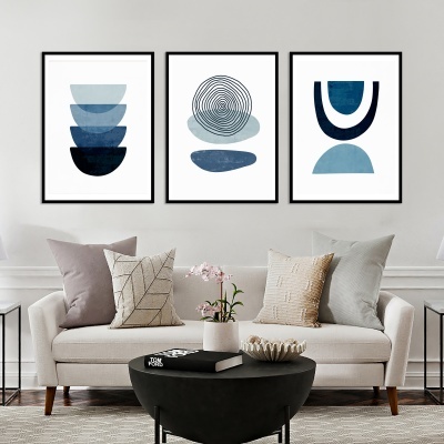 Trio triple boho azul