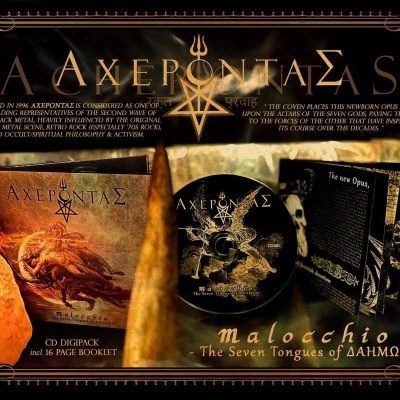 ACHERONTAS - Malocchio ​-​ The Seven Tongues of Δαημων  (Deluxe Digipack CD)