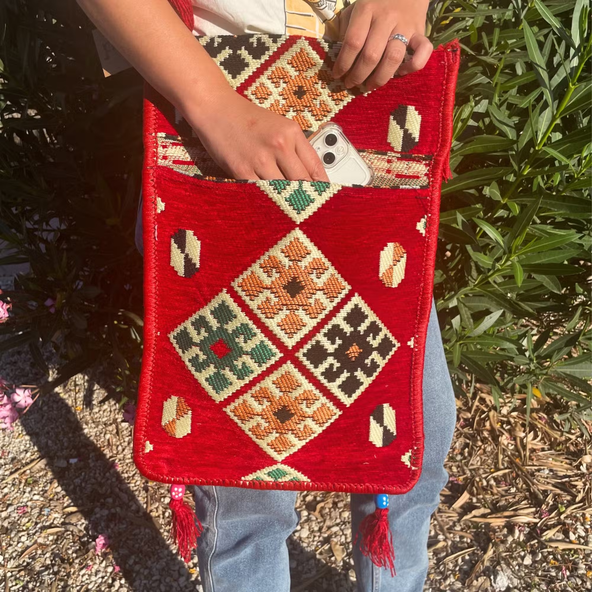 Bolsa Kilim Vermelha Bolsa Kilim Vermelha