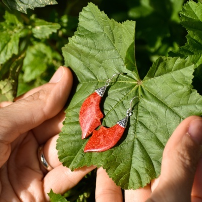 Brincos Coral Bali Spirit | Prata 925