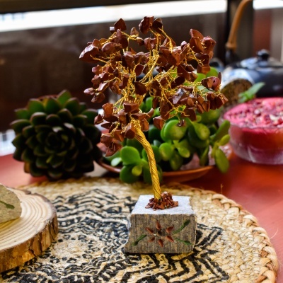 Árvore de pedras preciosas Jaspe vermelho 160 | enraizamento e força espiritual