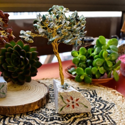 Árvore de pedras preciosas Ágata de Musgo 80 | paz, intuição e abundância