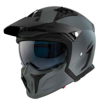CAPACETE AXXIS HUNTER SV SOLID CINZA MATE