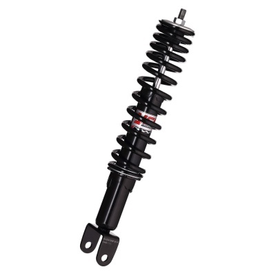 Amortecedor preto para moto com mola helicoidal