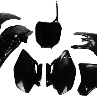 Conjunto de peças plásticas pretas para motocicleta