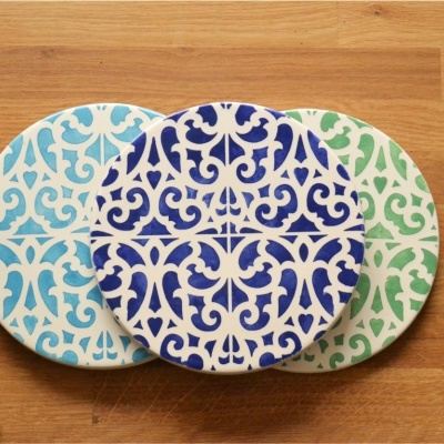 Ceramic Trivet , hand painted, portuguese tiles, 05