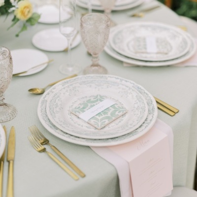 Portuguese wedding tiles handpainted  in green aqua