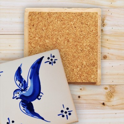 Portuguese blue tile, Hand Painted,  replica of 18th century, Swallow