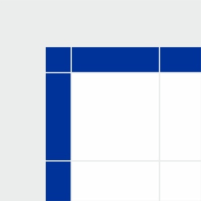 Blue and white abstract grid blocks