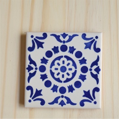Ceramic Coasters, hand painted, portuguese tiles, blue 02