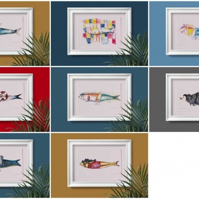 Sardine Ilustration from Portugal, model 1 Sardine Ilustration from Portugal, model 1